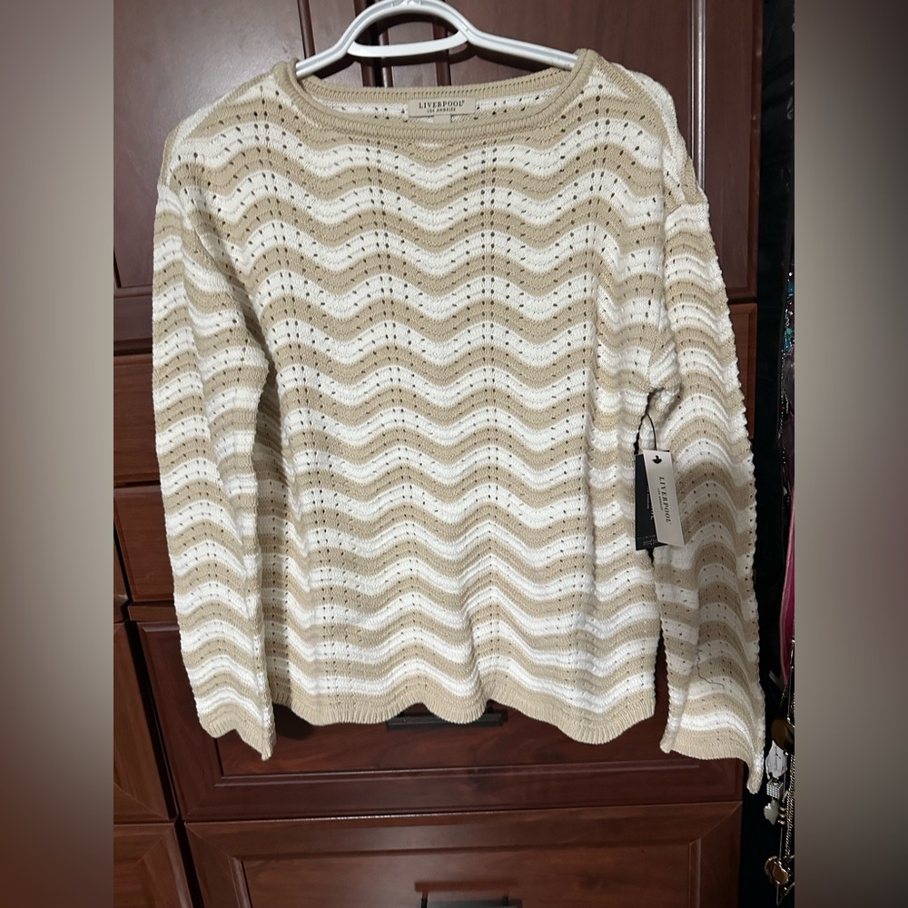 NWT - LIVERPOOL Bay Wave Knit Sweater - Picture 2 of 2